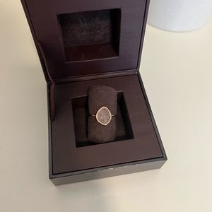 Monica Vinader Rose Quartz Siren Small Nugget Stacking Ring